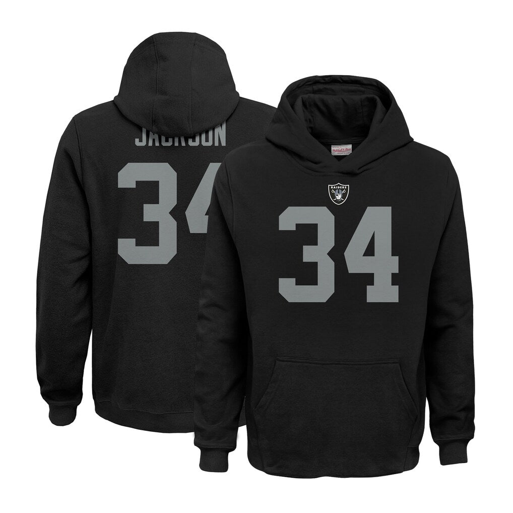 Fenge LV.Raiders #34 Bo Jackson Player Black Salute to Service Hoodies Stitched Jerseys