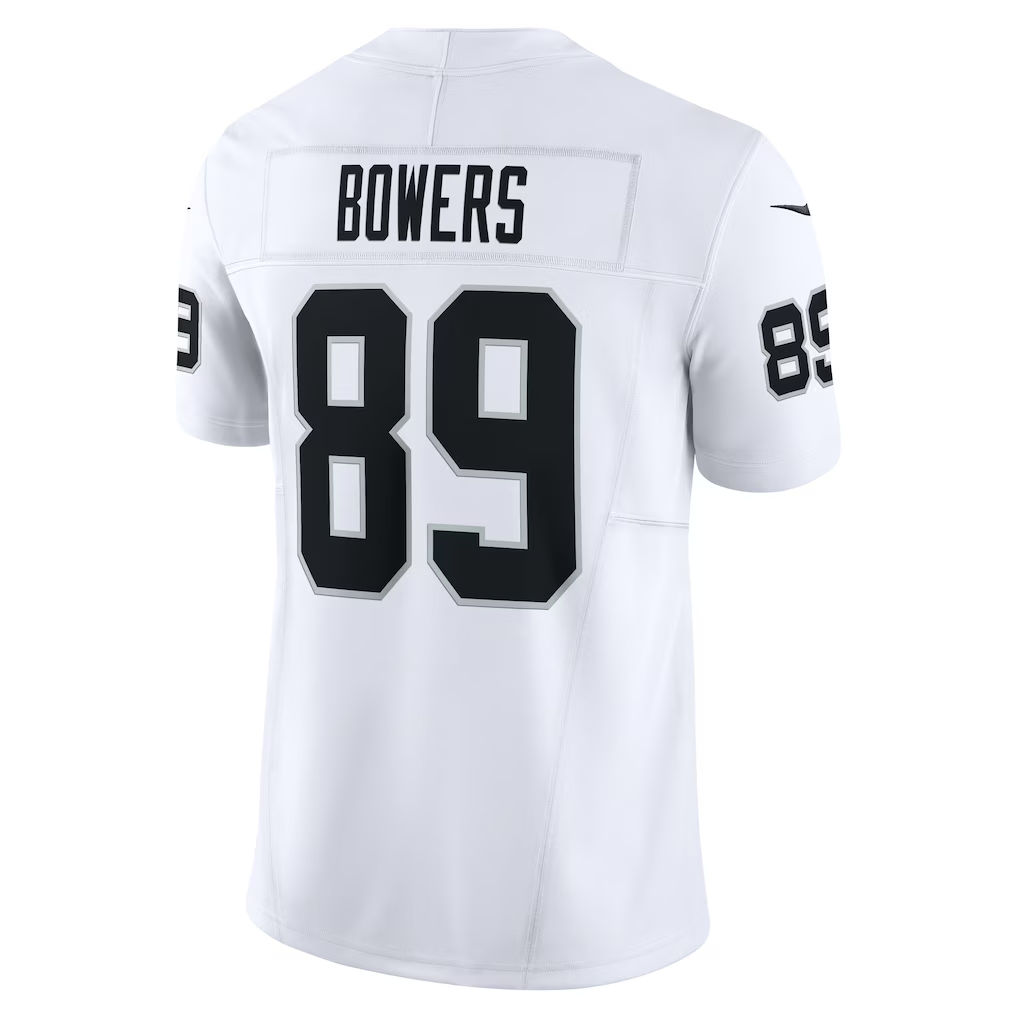 Fenge LV.Raiders #89 Brock Bowers White Vapor F.U.S.E. Limited Stitched Jerseys