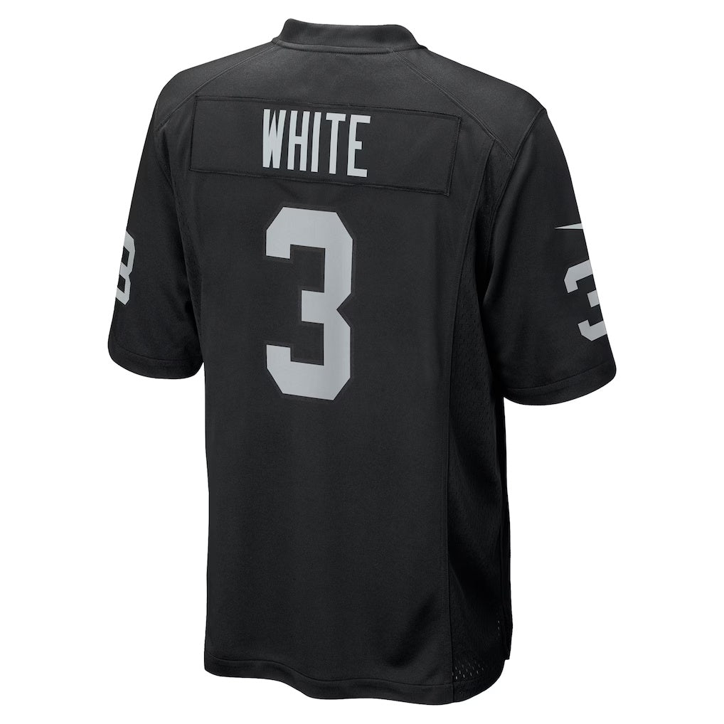 Fenge LV.Raiders #3 Zamir White Black Team Game Stitched Jerseys
