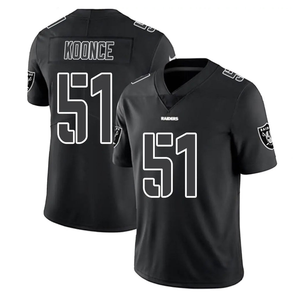 Fenge LV.Raiders #51 Malcolm Koonce Player Black Limited Black Impact Home Game Stitched Jerseys