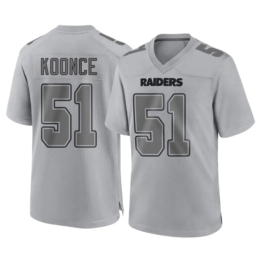 Fenge LV.Raiders #51 Malcolm Koonce Player Gray Atmosphere Fashion Limited Game Stitched Jerseys