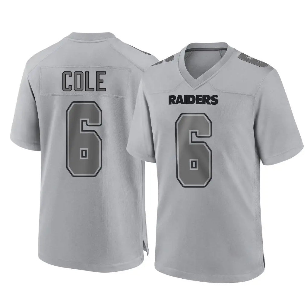 Fenge LV.Raiders #6 A.J. Cole Player Gray Atmosphere Fashion Limited Game Stitched Jerseys