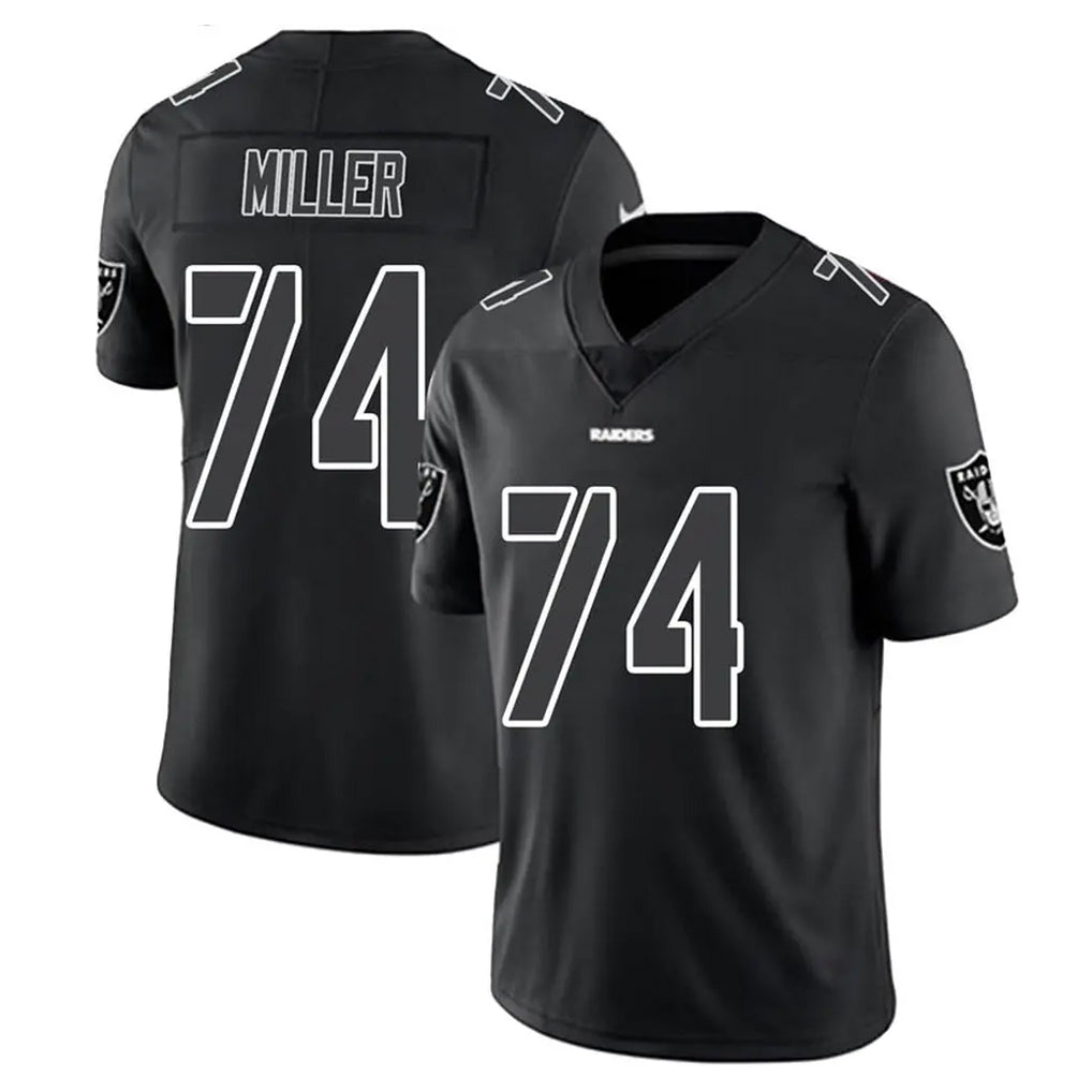 Fenge LV.Raiders #74 Kolton Miller Player Black Limited Black Impact Home Game Stitched Jerseys
