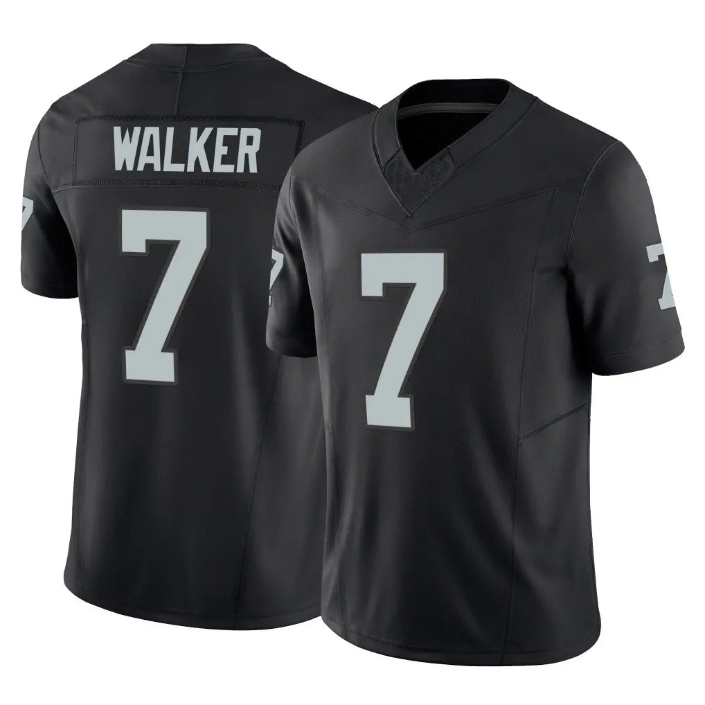 Fenge LV.Raiders #7 Quay Walker Player Black Limited Vapor F.U.S.E. Home Game Stitched Jerseys