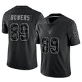 Fenge LV.Raiders #89 Brock Bowers Player RFLCTV Limited Black Stitched Jerseys