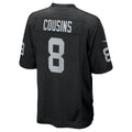 Fenge LV.Raiders #8 Kirk Cousins Black Team Game Stitched Jerseys