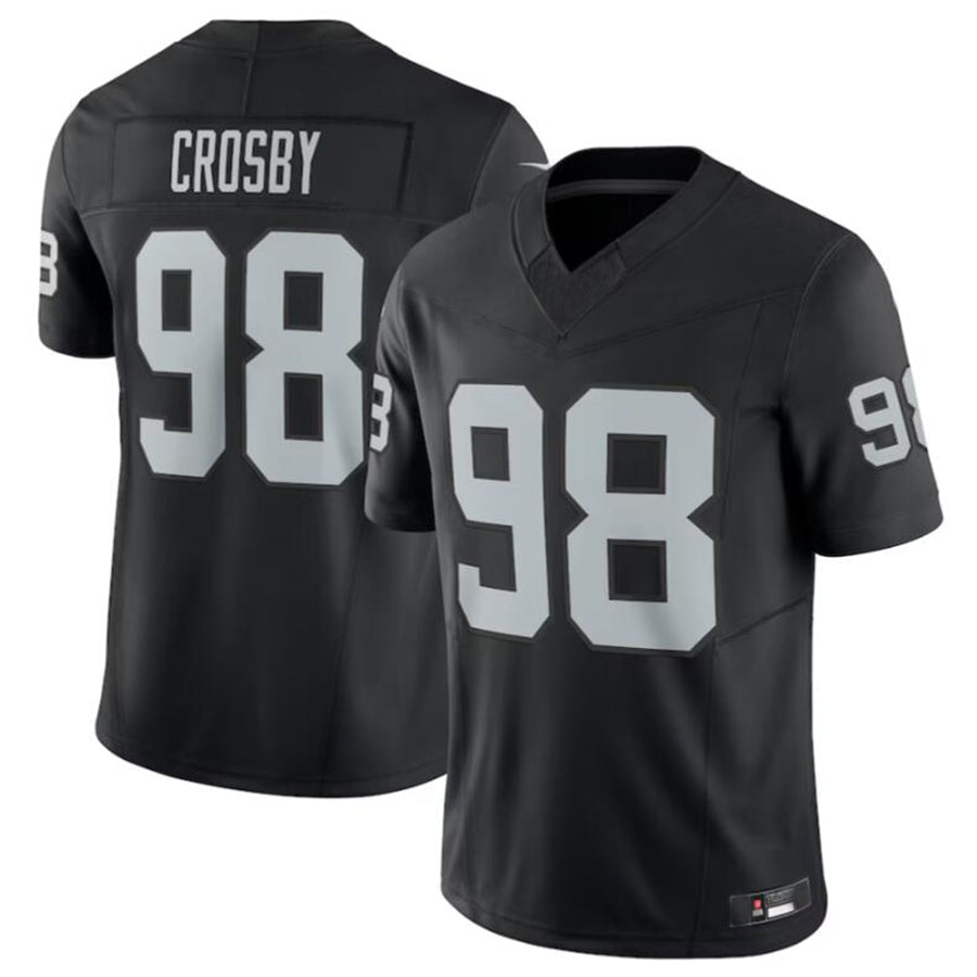 Fenge LV.Raiders #98 Maxx Crosby Black Vapor F.U.S.E. Limited Jersey American Stitched Jersey