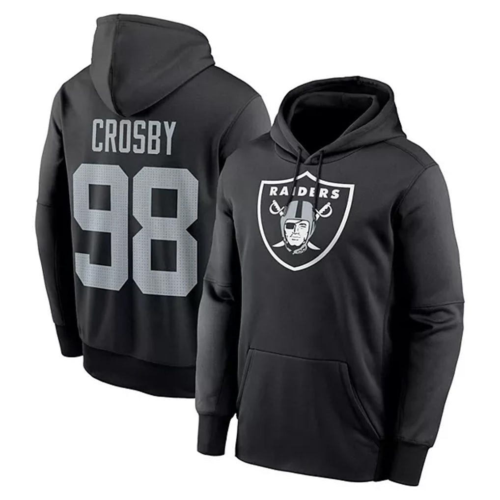 Fenge LV.Raiders #98 Maxx Crosby Player Black Salute to Service Hoodies Stitched Jerseys