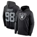 Fenge LV.Raiders #98 Maxx Crosby Player Black Salute to Service Hoodies Stitched Jerseys