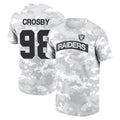 Fenge LV.Raiders #98 Maxx Crosby Player Black Salute to Service T-Shirts Stitched Jerseys