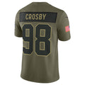 Fenge LV.Raiders #98 Maxx Crosby Player Salute To Service Limited Olive Stitched Jerseys