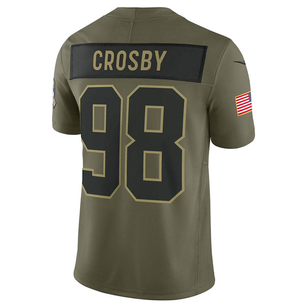 Fenge LV.Raiders #98 Maxx Crosby Player Salute To Service Limited Olive Stitched Jerseys