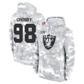 Fenge LV.Raiders #98 Maxx Crosby Player Salute to Service Hoodies Stitched Jerseys