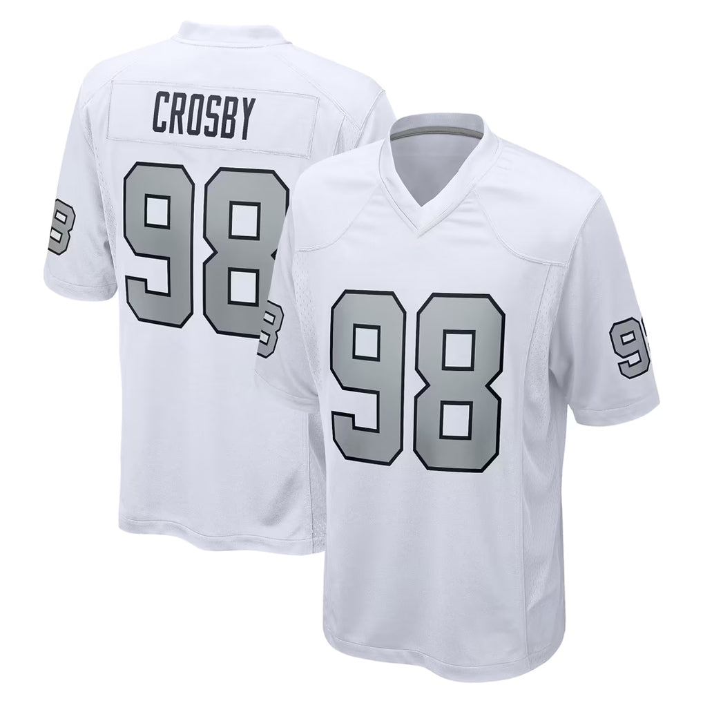 Fenge LV.Raiders #98 Maxx Crosby Player White Alternate Home Game Stitched Jerseys