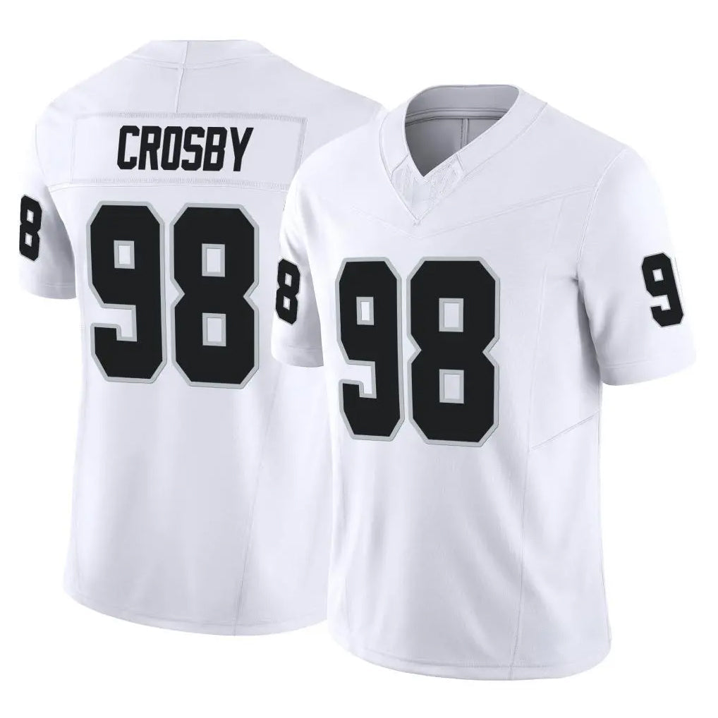 Fenge LV.Raiders #98 Maxx Crosby Player White Limited Vapor F.U.S.E. Home Game Stitched Jerseys