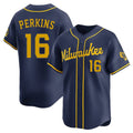 Fenge M.Brewers #16 Blake Perkins Player Navy Home Limited Stitched Jerseys