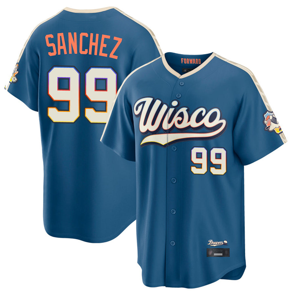 Fenge M.Brewers #99 Gary Sanchez Player Blue 2026 City Connect Home Game Stitched Jerseys