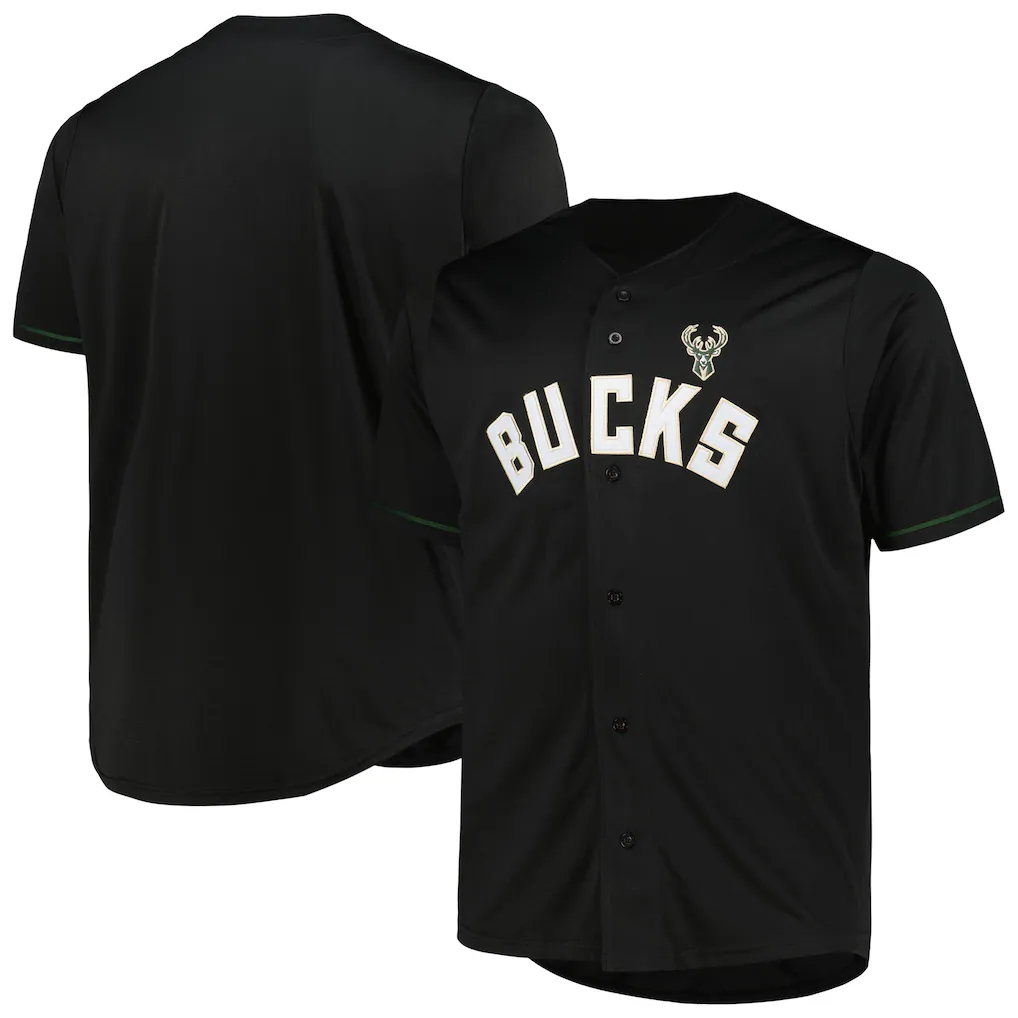 Fenge M.Bucks Profile Black Big & Tall Pop Jerseys
