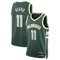 Fenge M.Bucks #11 Tyler Herro Hunter Green Swingman Jerseys - Icon Edition
