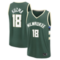 Fenge M.Bucks #18 Kyle Kuzma Hunter Green Fast Break Replica Player Jerseys - Icon Edition
