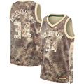 Fenge M.Bucks #34 Giannis Antetokounmpo Brown Select Series Swingman Jerseys