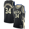 Fenge M.Bucks #34 Giannis Antetokounmpo Jordan Brand Black Swingman Jerseys - Statement Edition