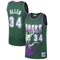 Fenge M.Bucks #34 Ray Allen Mitchell & Ness Kelly Green 199697 Hardwood Classics Swingman Jerseys