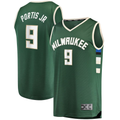 Fenge M.Bucks #9 Bobby Portis Green Fast Break Replica Jerseys - Icon Edition