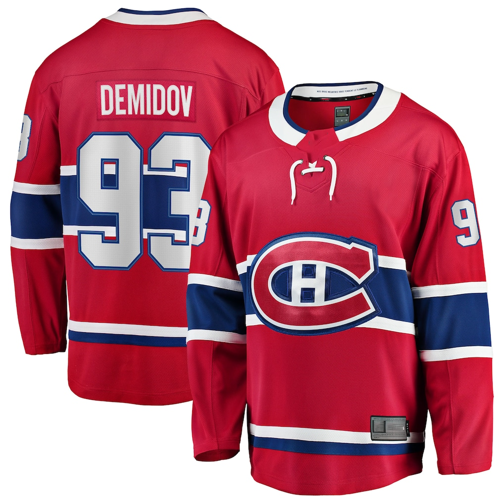 Fenge M.Canadiens #93 Ivan Demidov Red Home Breakaway Jerseys