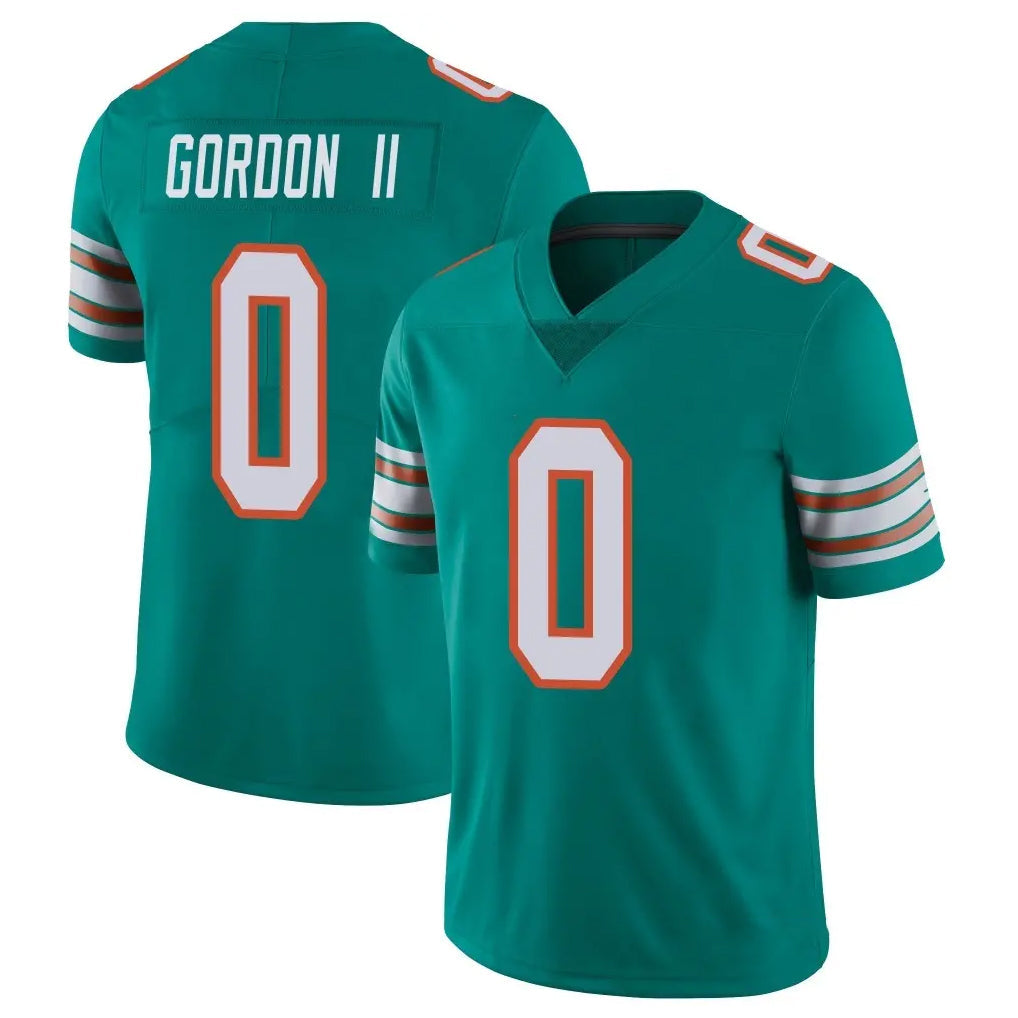Fenge M.Dolphins #0 Ollie Gordon II Player Aqua Limited Alternate Vapor Untouchable Home Game Stitched Jerseys