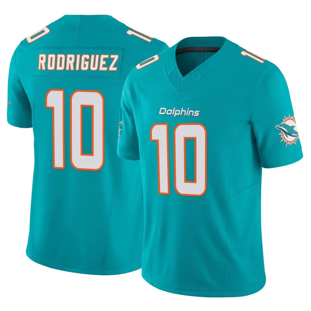 Fenge M.Dolphins #10 Jacob Rodriguez Player Aqua Limited Vapor F.U.S.E. Home Game Stitched Jerseys