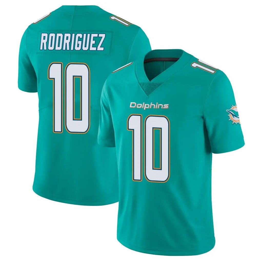 Fenge M.Dolphins #10 Jacob Rodriguez Player Aqua Limited Vapor Untouchable Home Game Stitched Jerseys
