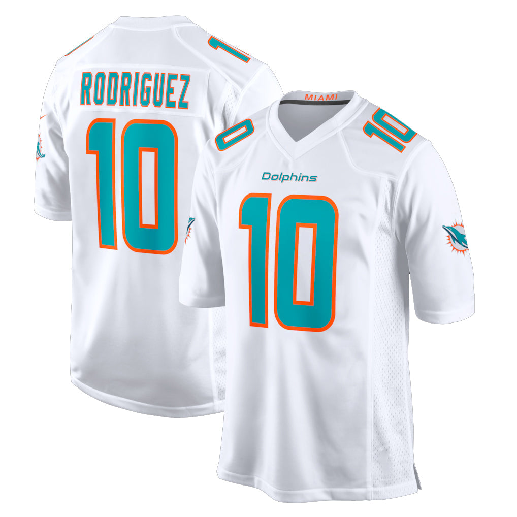 Fenge M.Dolphins #10 Jacob Rodriguez Player White Limited Home Game Stitched Jerseys