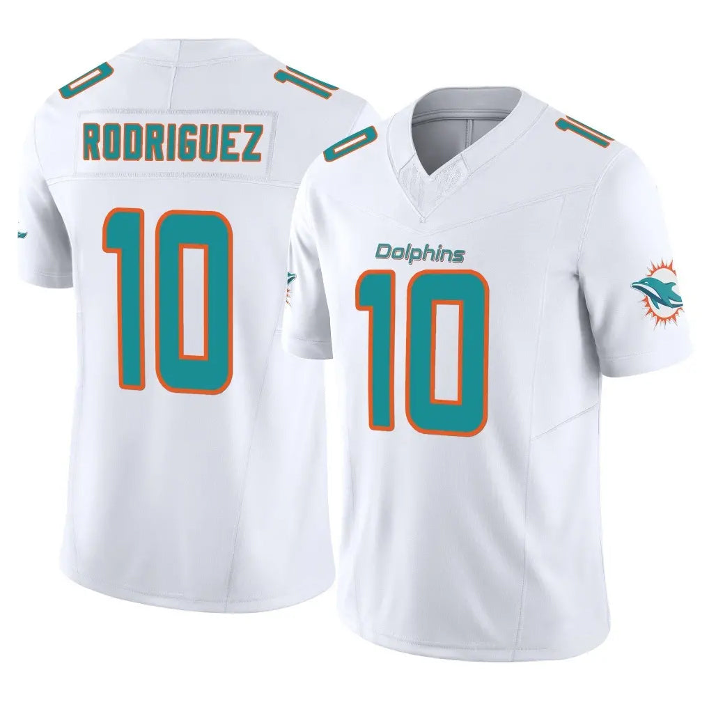 Fenge M.Dolphins #10 Jacob Rodriguez Player White Limited Vapor F.U.S.E. Home Game Stitched Jerseys