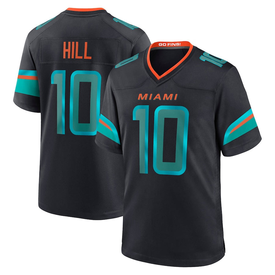 Fenge M.Dolphins #10 Tyreek Hill Player Blue Rivalries Collection Game Stitched Jerseys