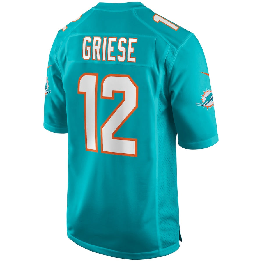 Fenge M.Dolphins #12 Bob Griese Player Aqua Game Stitched Jerseys