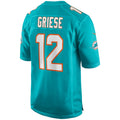 Fenge M.Dolphins #12 Bob Griese Player Aqua Game Stitched Jerseys