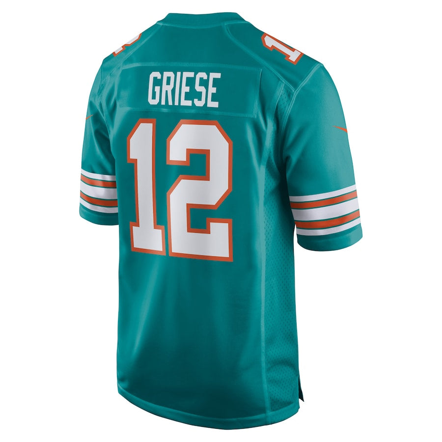 Fenge M.Dolphins #12 Bob Griese Player Aqua Home Game Stitched Jerseys