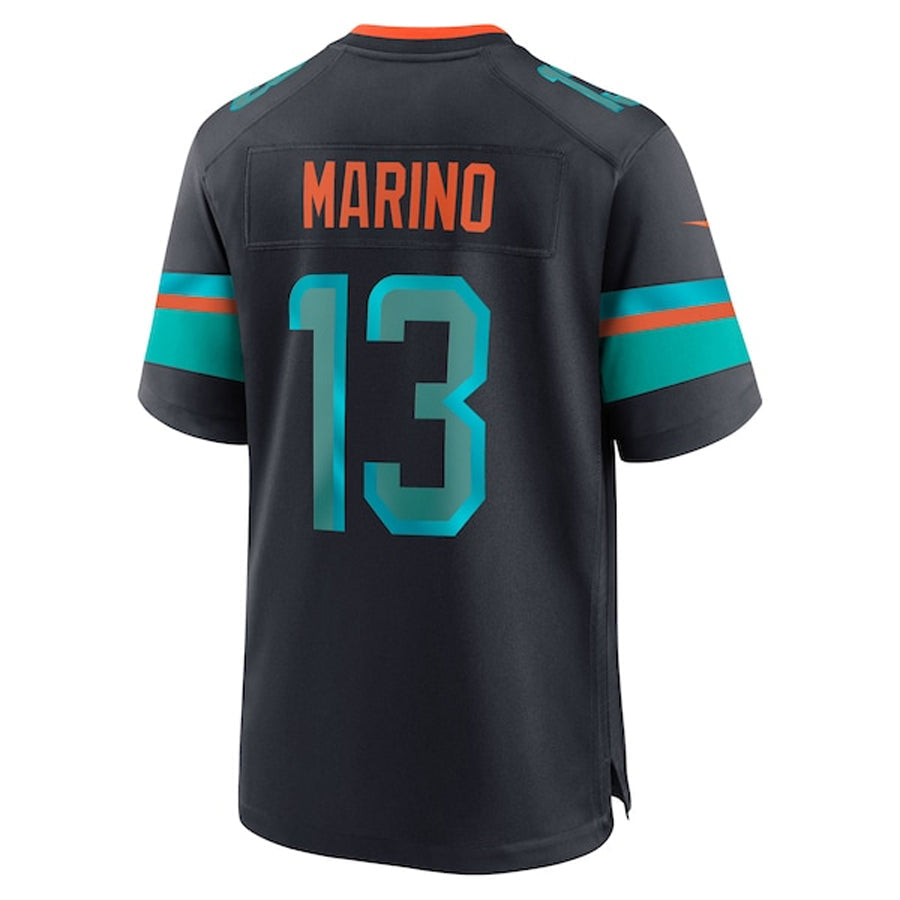 Fenge M.Dolphins #13 Dan Marino Player Blue Rivalries Collection Game Stitched Jerseys