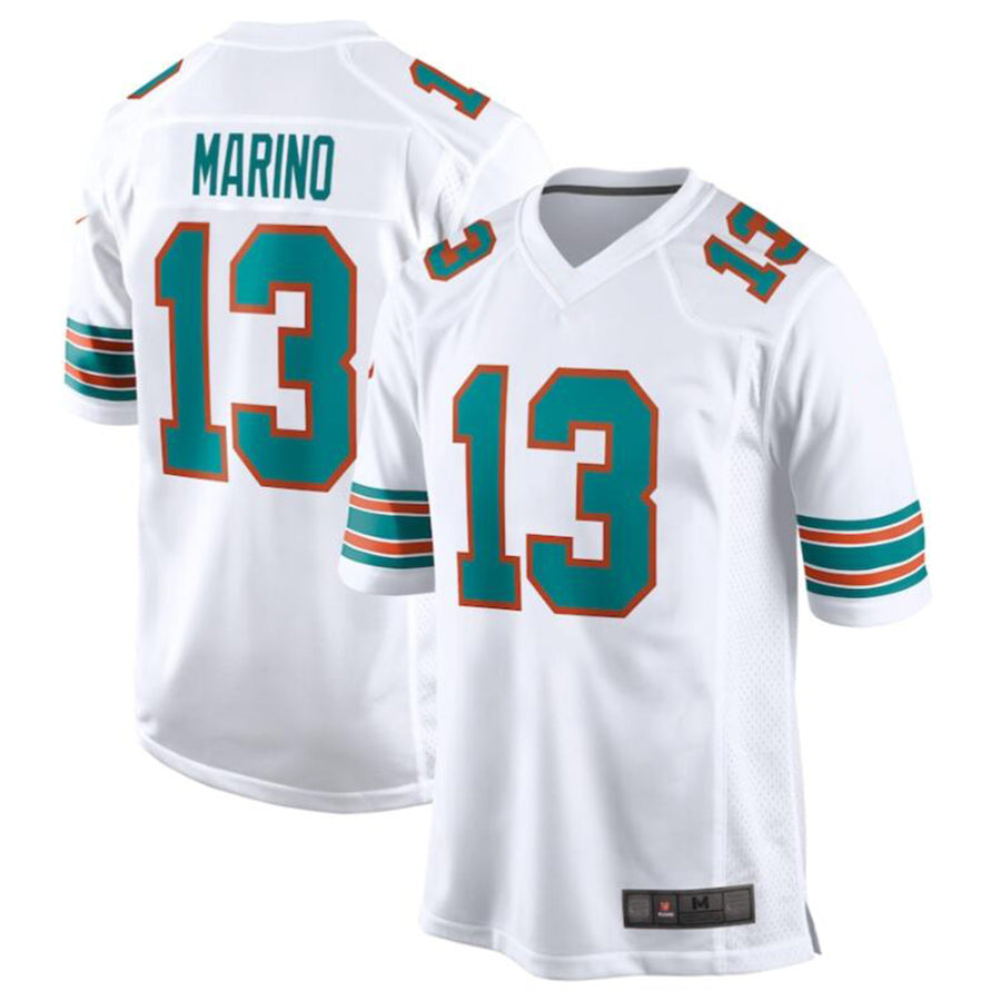 Fenge M.Dolphins #13 Dan Marino White Retired Player Jersey American Stitched Jerseys