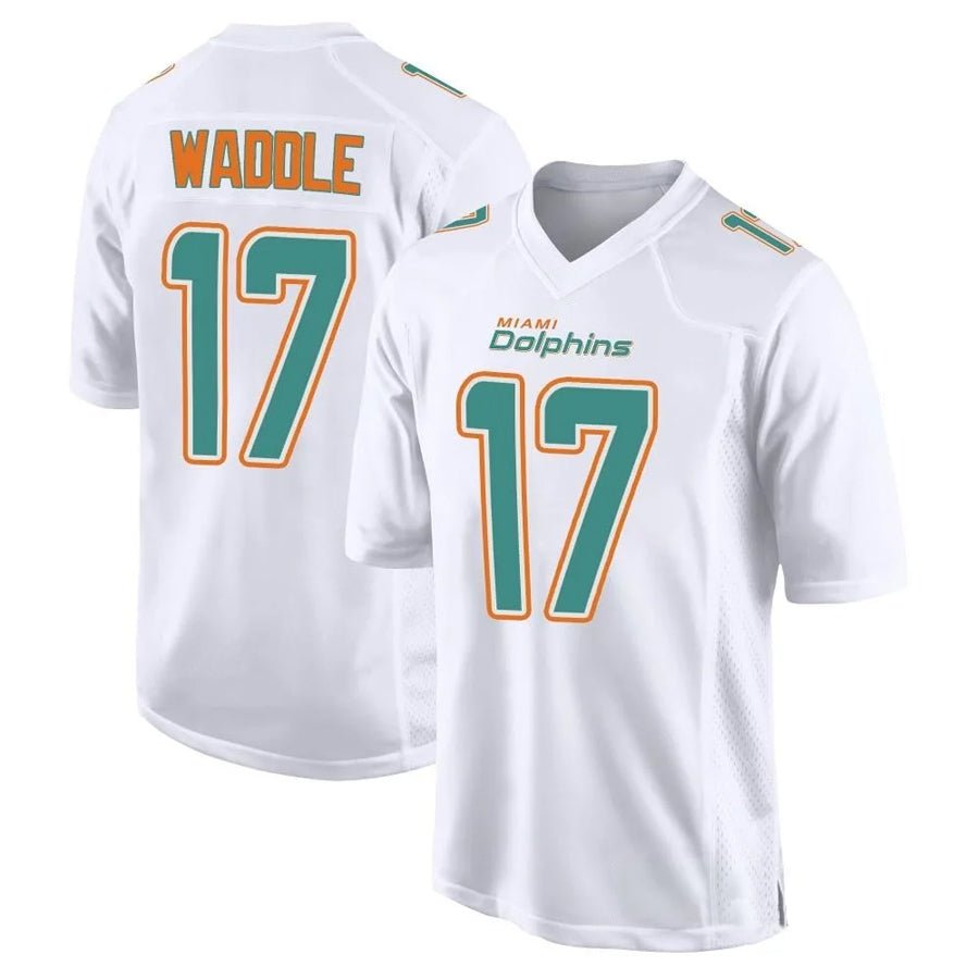 Fenge M.Dolphins #17 Jaylen Waddle Player White Fashion Game Stitched Jerseys