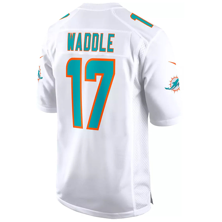 Fenge M.Dolphins #17 Jaylen Waddle Player White Home Game Stitched Jerseys