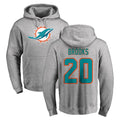 Fenge M.Dolphins #20 Jordyn Brooks Player Gray LOGO Pullover Hoodies Limited Stitched Jerseys