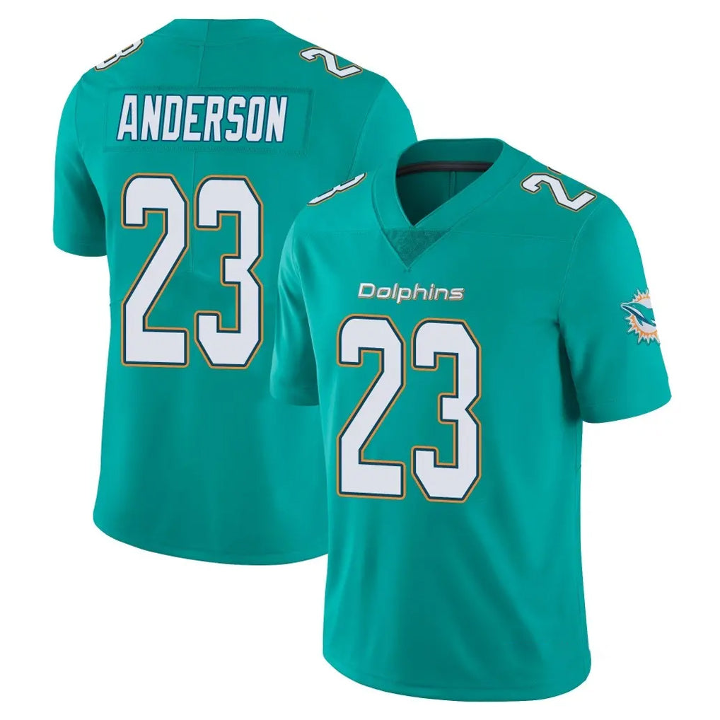 Fenge M.Dolphins #23 Zayne Anderson Player Aqua Limited Vapor Untouchable Home Game Stitched Jerseys