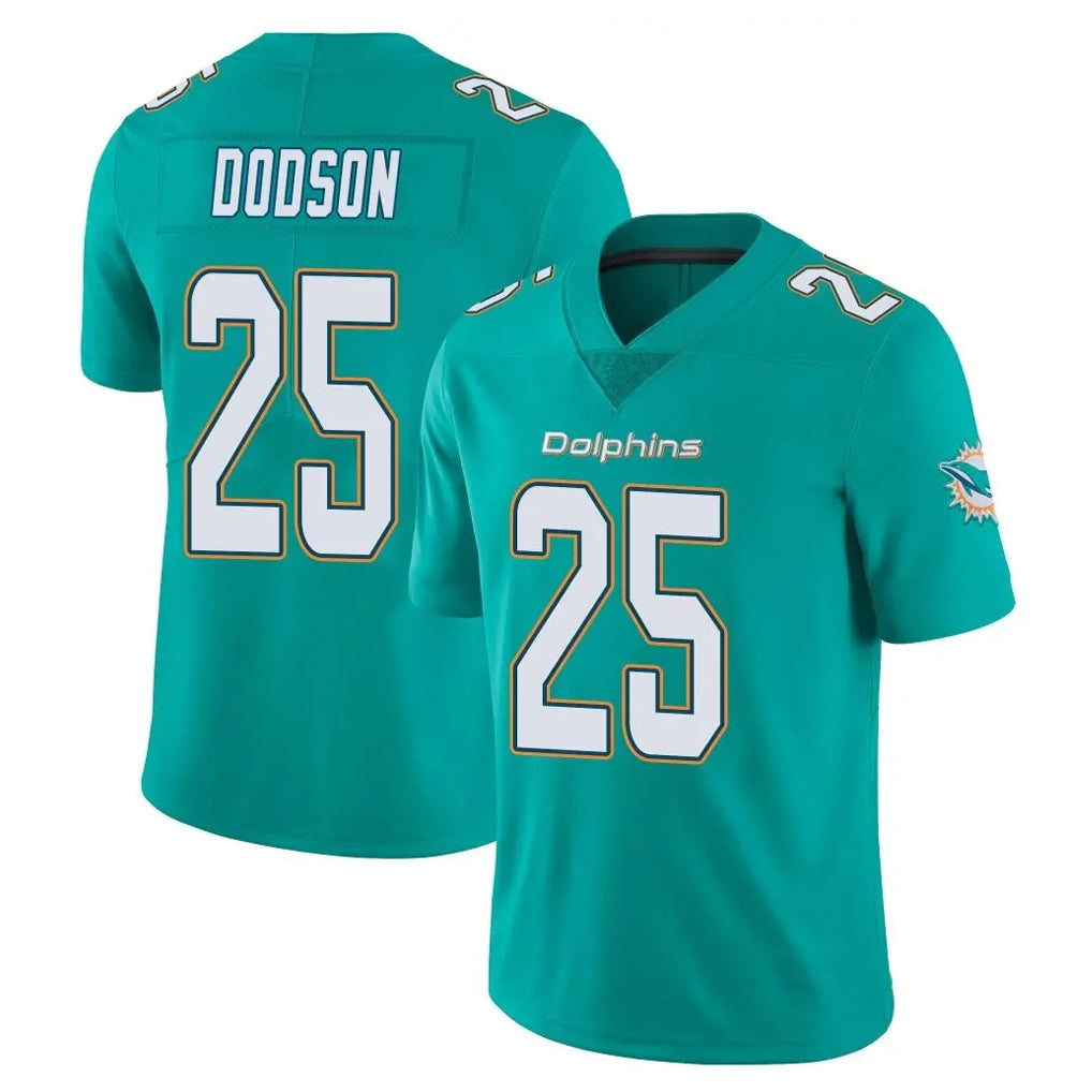 Fenge M.Dolphins #25 Tyrel Dodson Player Aqua Limited Vapor Untouchable Home Game Stitched Jerseys