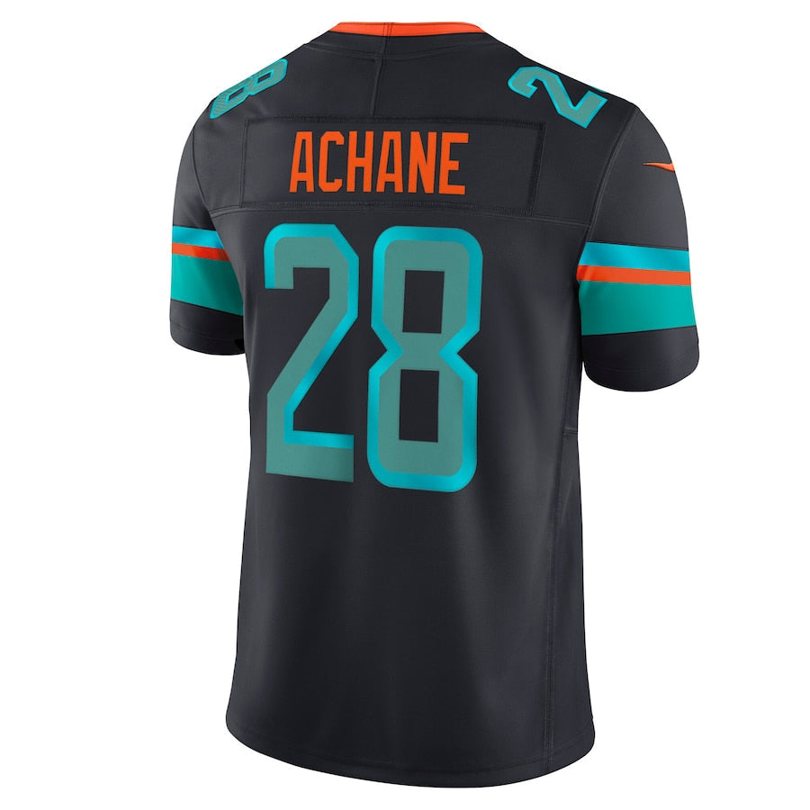 Fenge M.Dolphins #28 De?¡¥Von Achane Player Blue Rivalries Collection Vapor Limited Stitched Jersey