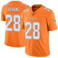 Fenge M.Dolphins #28 De?¡¥Von Achane Player Orange Vapor Limited Stitched Jerseys