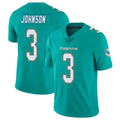 Fenge M.Dolphins #3 Chris Johnson Player Aqua Limited Vapor Untouchable Home Game Stitched Jerseys