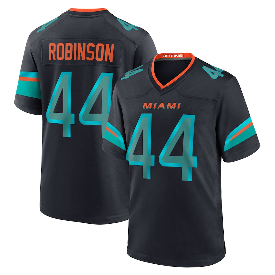 Fenge M.Dolphins #44 Chop Robinson Player Pitch Blue Rivalries Collection Game Stitched Jersey