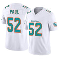 Fenge M.Dolphins #52 Patrick Paul Player White Limited Vapor F.U.S.E. Home Game Stitched Jerseys